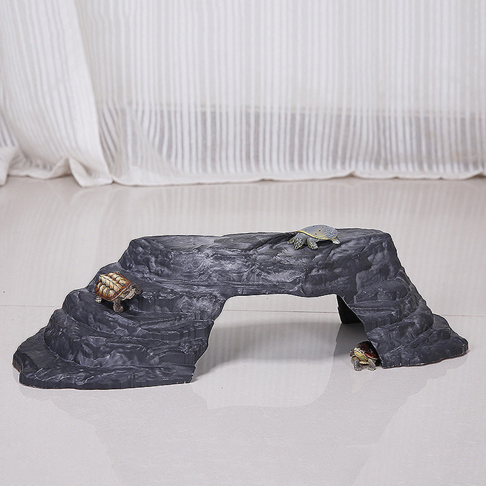 Aquarium Fish Bridge - Large Imitation Stone Turtle Basking Platform