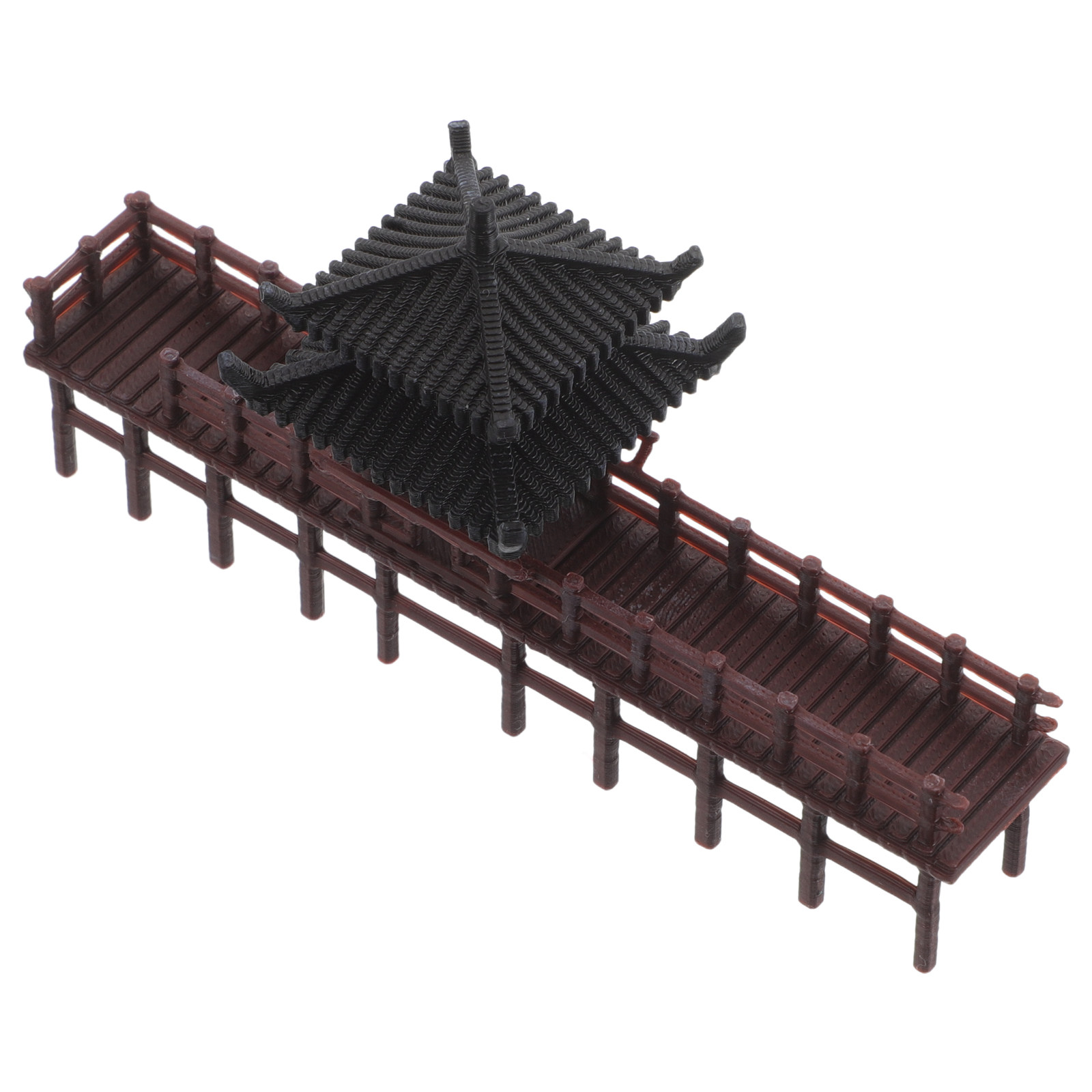 Aquarium Fish Bridge - Miniature Chinese Pavilion Bridge Ornament Elegant