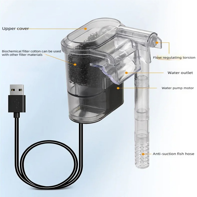 Mini Suspended USB Filter for  - Aquarium Fish Tank Cleaner 评论和价格