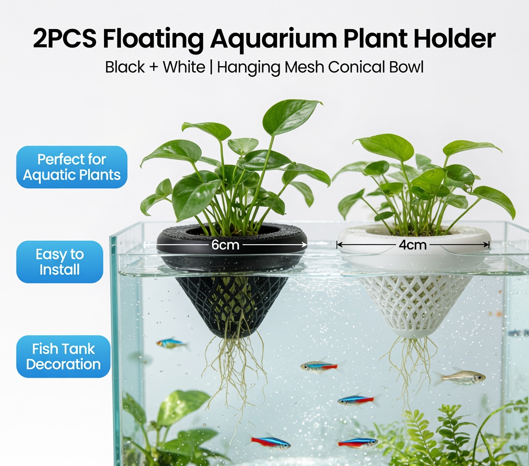 2PCS Floating Aquarium Plant H - Aquarium Fish Cartoon 评论和价格