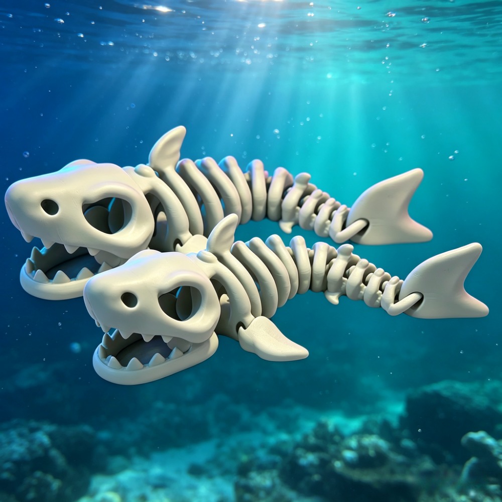 Shark Skeleton Aquarium Decor  - Aquarium Fish Cartoon 评论和价格