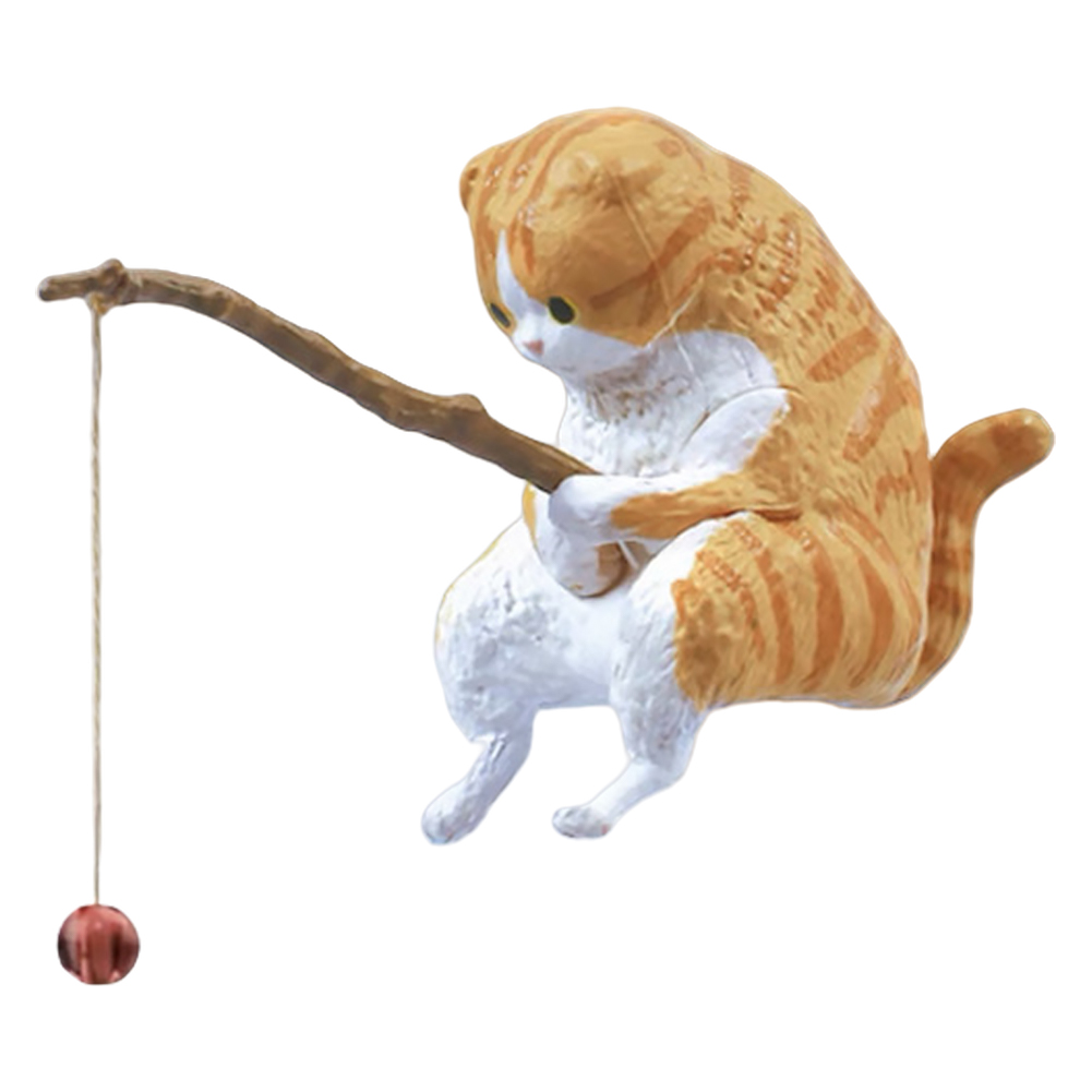 Cute Fishing Cat Figure Fish L - Aquarium Fish Cartoon 评论和价格