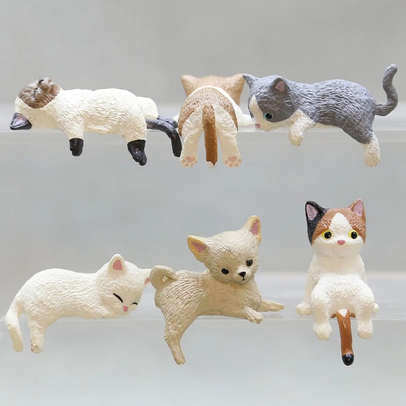 1Pc Cute Cartoon Cat PVC Home  - Aquarium Fish Cartoon 评论和价格