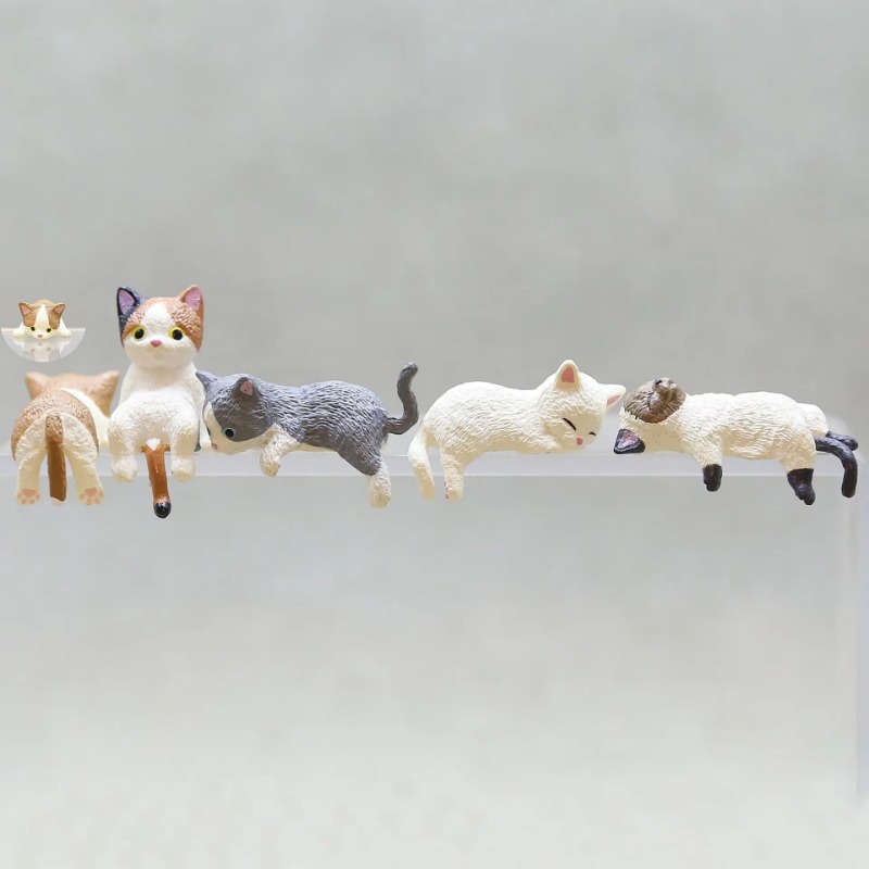 1Pc Cute Cartoon Cat PVC Home  - Aquarium Fish Cartoon 评论和价格