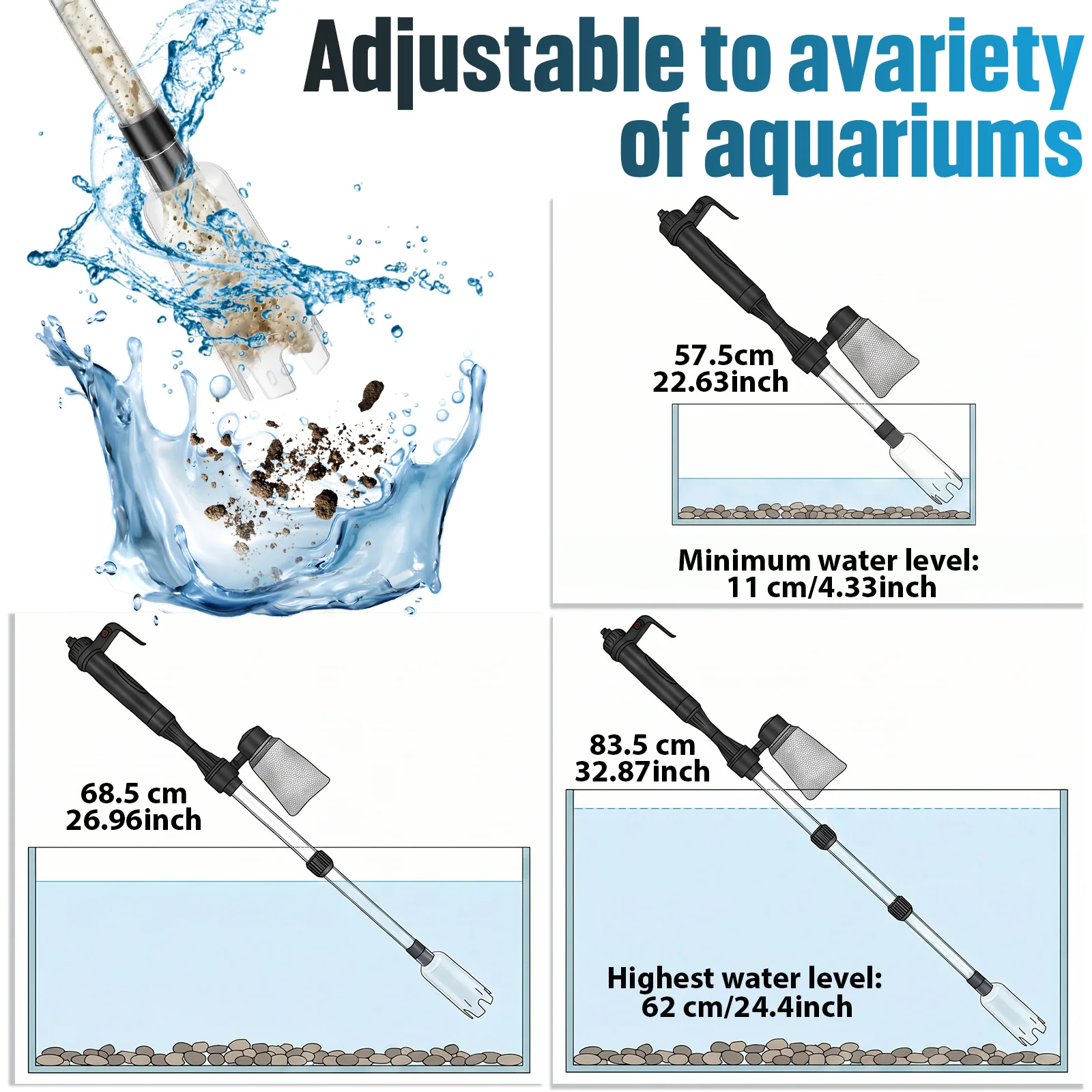 Aquarium Vacuum Gravel Cleaner - Aquarium Fish Tank Cleaner 评论和价格