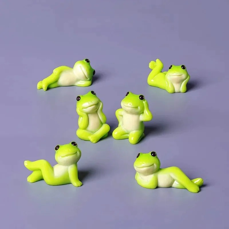 6pcs Cartoon Mini Funny Frog F - Aquarium Fish Cartoon 评论和价格