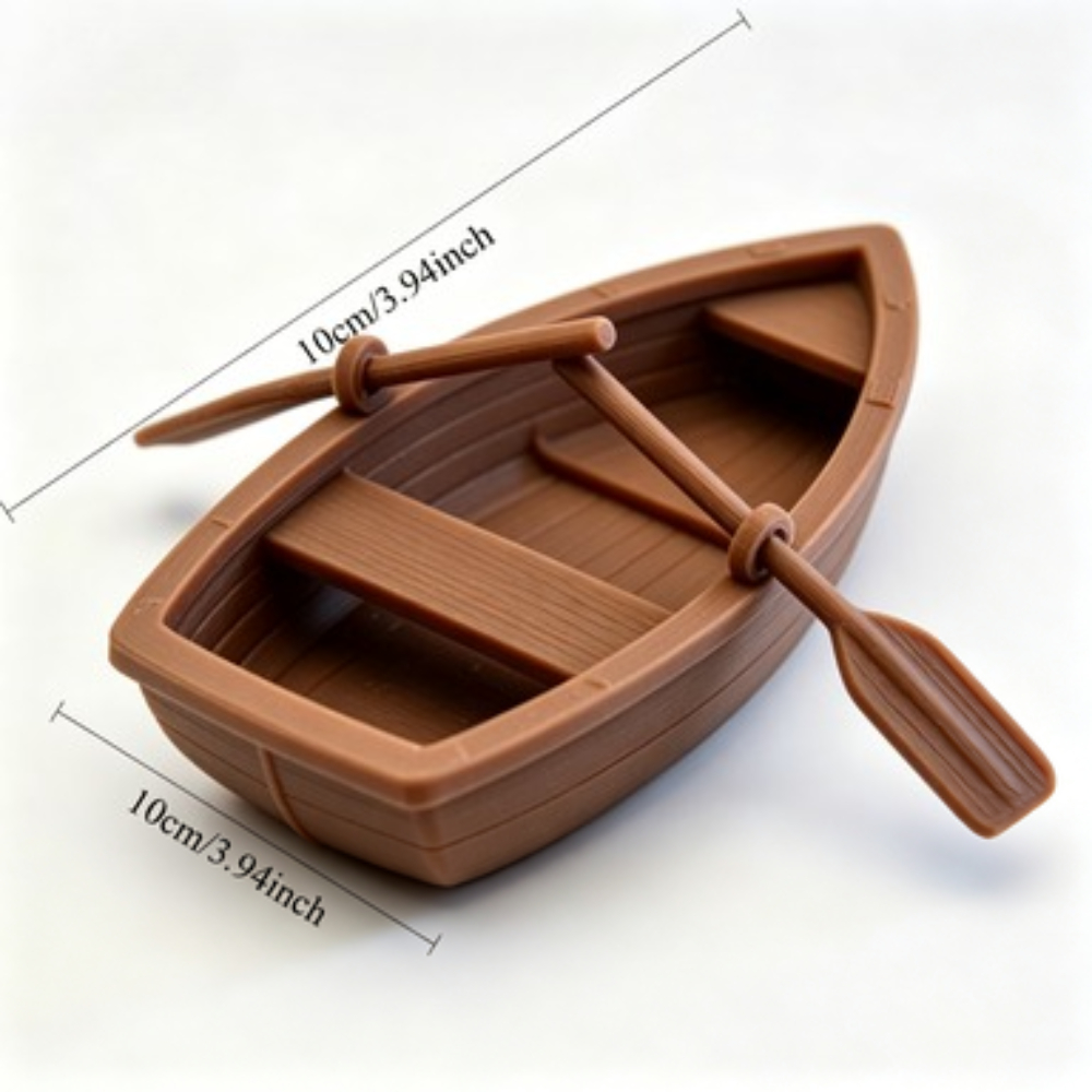 Mini Double Oar Wooden Boat Aq - Aquarium Fish Cartoon 评论和价格