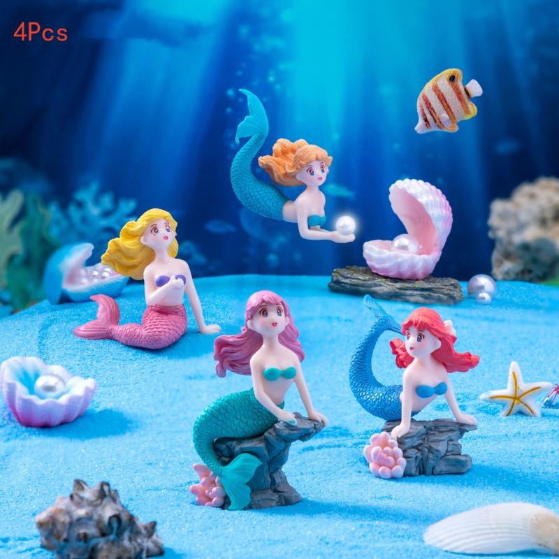 4Pcs Plastic Fish Tank Little  - Aquarium Fish Cartoon 评论和价格