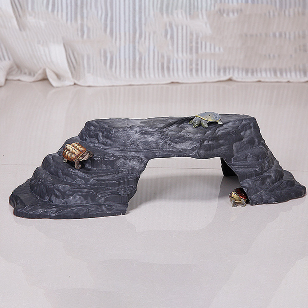 Large Imitation Stone Turtle B - Aquarium Fish Bridge 评论和价格
