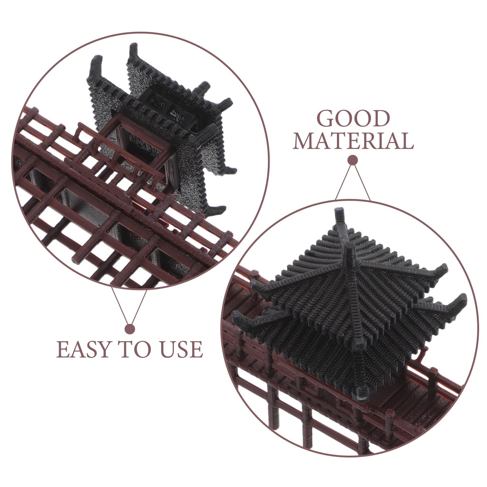 Miniature Chinese Pavilion Bri - Aquarium Fish Bridge 评论和价格