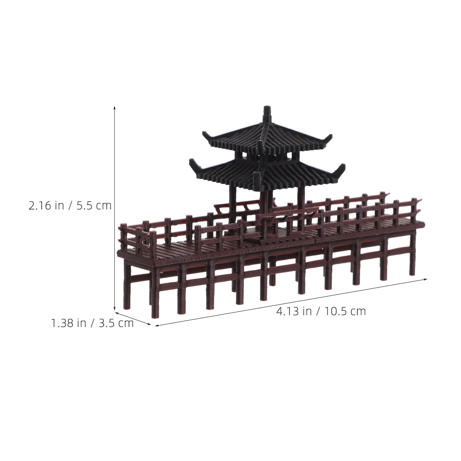 Miniature Chinese Pavilion Bri - Aquarium Fish Bridge 评论和价格